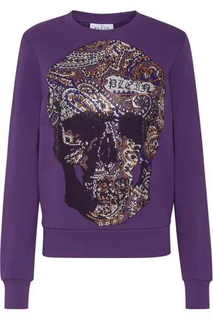 Philipp Plein Rhinestone-embellished cotton sweatshirt