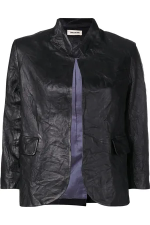 Zadig & Voltaire Creased effect leather jacket