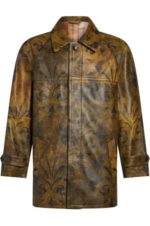 Etro Printed leather jacket