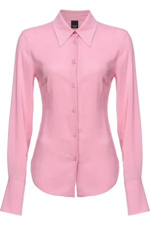 Pinko Spread-collar semi-sheer shirt