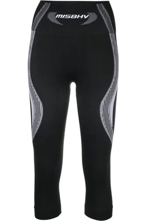 MISBHV Logo-waistband cropped leggings