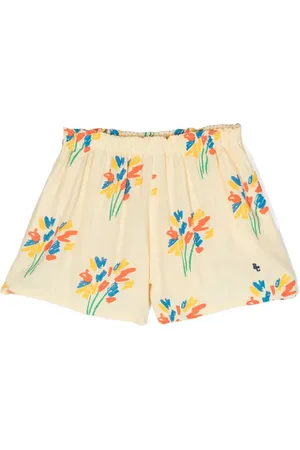 Bobo Choses Floral-embroidered shorts