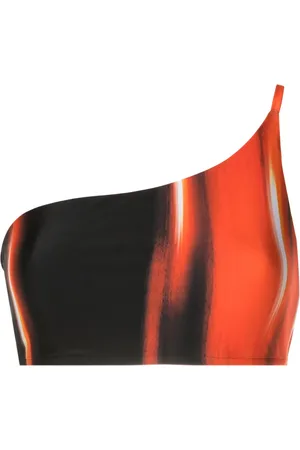 Lenny Niemeyer Tow-tone one-shoulder bikini top