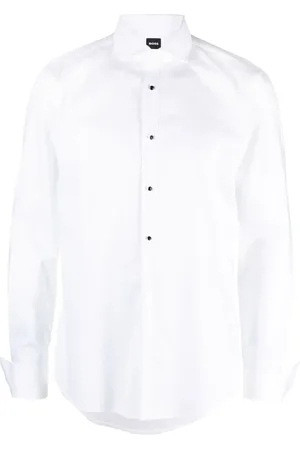 HUGO BOSS Cotton tuxedo shirt