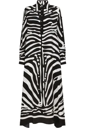 Dolce & Gabbana Zebra-print crepe-de-chine kaftan