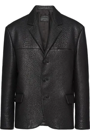 Prada Single-breasted leather jacket
