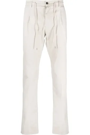 MOORER Anton-WE drawstring tapered trousers