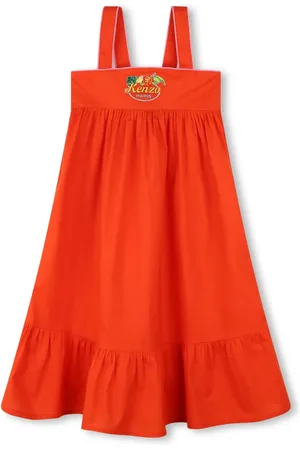 Kenzo Logo-appliqu?? flared dress