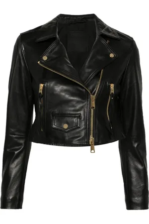 AllSaints Elora cropped leather jacket