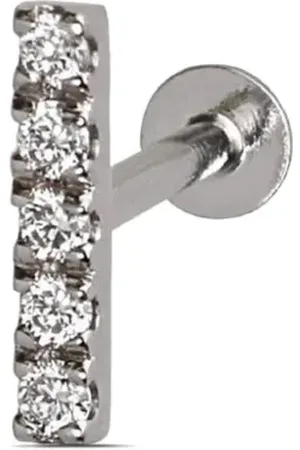Lark & Berry 14kt white gold Modernist diamond single earring