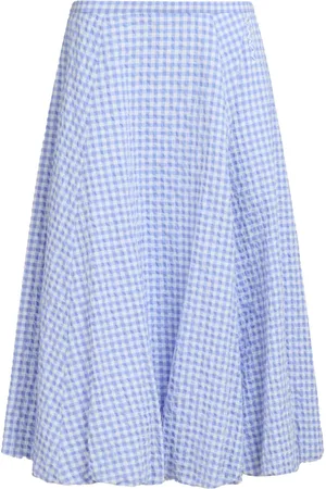 Marni Check-print midi skirt