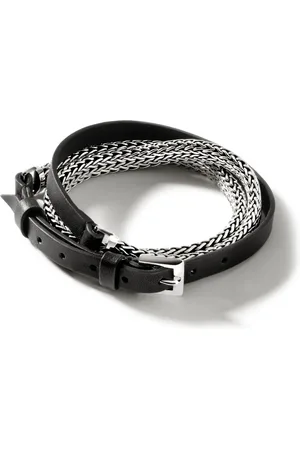 John Hardy Sterling Icon Wrap leather bracelet