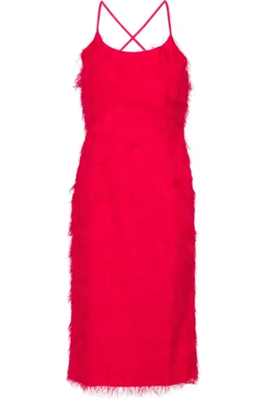 Twin-Set Frayed midi dress