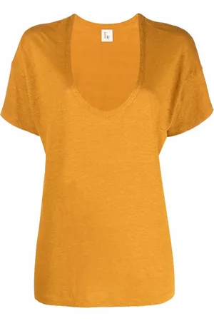 Paula V-neck linen T-shirt