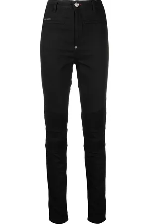 Philipp Plein High-waisted biker jeans