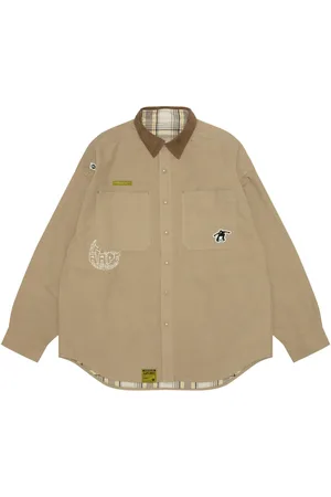 A Bathing Ape Logo-embroidered shirt