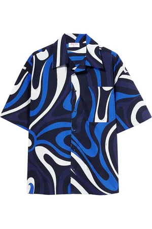 Puccini Marmo-print cotton shirt