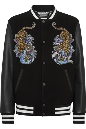 Philipp Plein Tiger-print bomber jacket