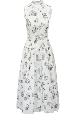 ADAM LIPPES Floral-print midi dress