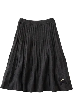 Familiar Dog-appliqu??d knitted skirt
