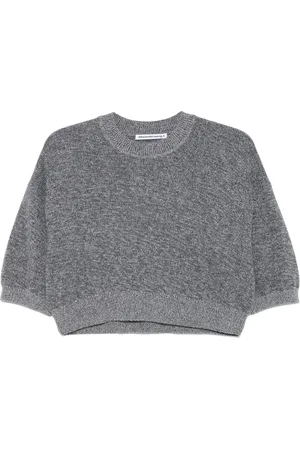 Alexander Wang Logo-embossed cropped T-shirt