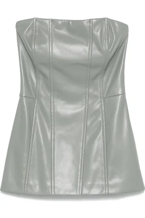 Patrizia Pepe Faux-leather corset top