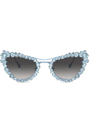 Swarovski Crystal-embellished clip-on frame sunglasses