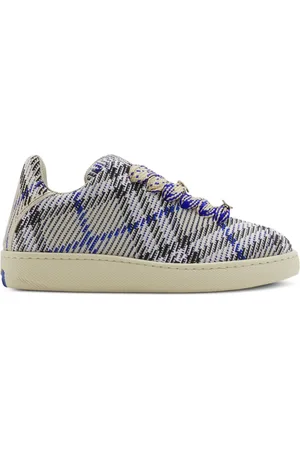 Burberry Box checked knitted sneakers