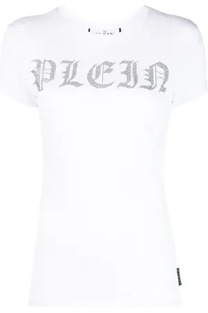 Philipp Plein Rhinestone-logo snake-print T-shirt