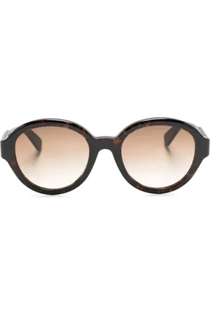 Chloé Tortoiseshell-effect round-frame sunglasses