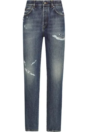 Dolce & Gabbana Ripped-detail boyfriend-fit jeans