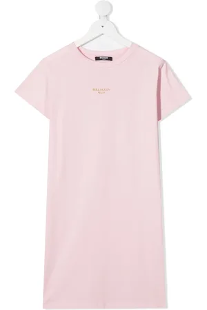 Balmain TEEN logo-embroidered T-shirt dress