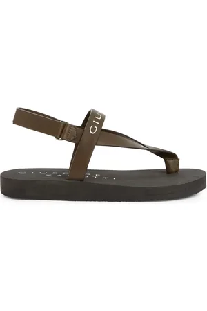 Giuseppe Zanotti Khais logo-print leather sandals