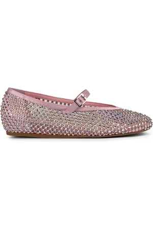 LE SILLA Gilda crystal-embellished ballerina shoes