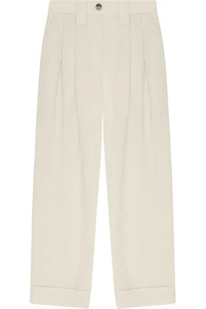 Ganni Mid-rise straight-leg tailored trousers