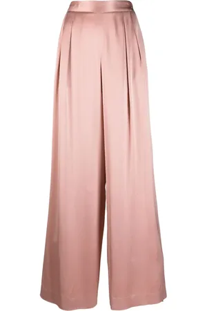 Fabiana Filippi Pleated wide-leg satin trousers