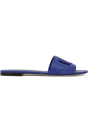 Dolce & Gabbana DG Logo leather slides