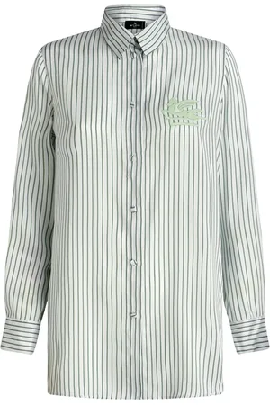 Etro Logo-embroidered striped shirt