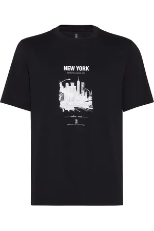 Brunello Cucinelli Cotton new york graphic print t-shirt