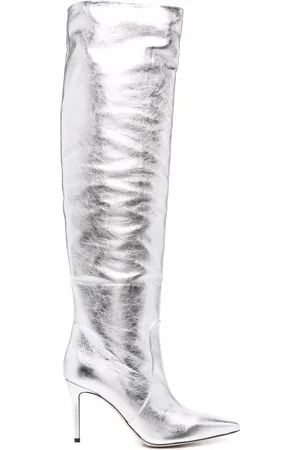Scarosso X Brian Atwood Carra metallic-effect boots