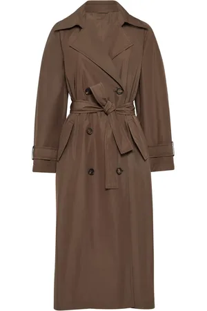 Brunello Cucinelli Monili bead-embellished trench coat