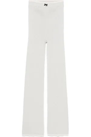 ROTATE Ribbed flared leggings