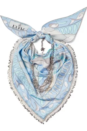 Puccini Leocorno and Pesci-print scarf