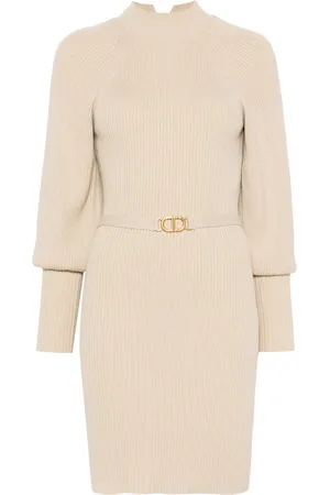 Twin-Set Ribbed-knit midi dress
