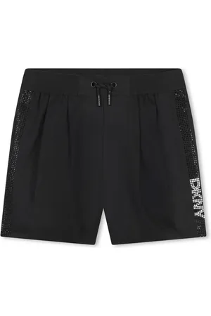 DKNY Crystal-embellished cotton shorts