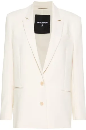 Patrizia Pepe Buttoned twill blazer