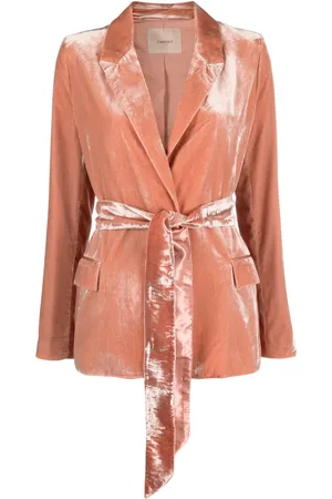 Twin-Set Single-breasted velvet blazer