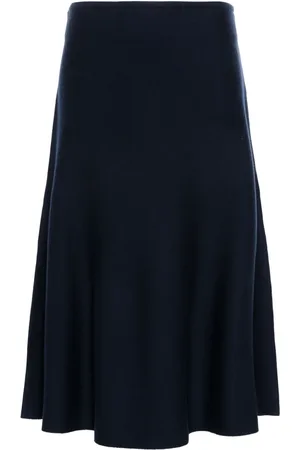 Khaite Peplum-hem knitted skirt