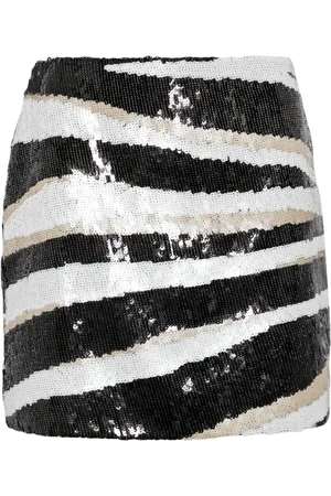 Elie saab Zebra-print sequin-embellished miniskirt