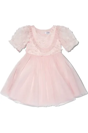 IAME Floral-appliqu?? tulle dress